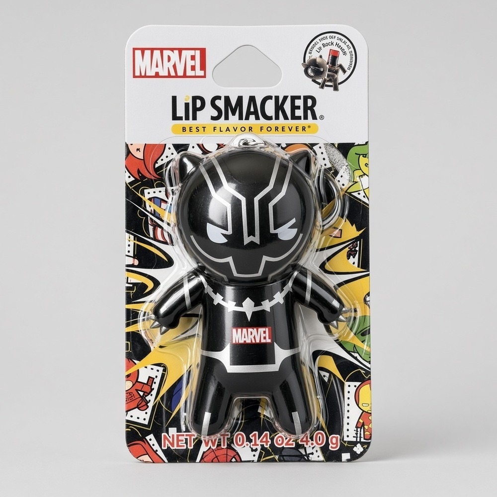 Marvel Black Panther Lip Smacker T'Challa Tangerine Keychain Lip Balm New